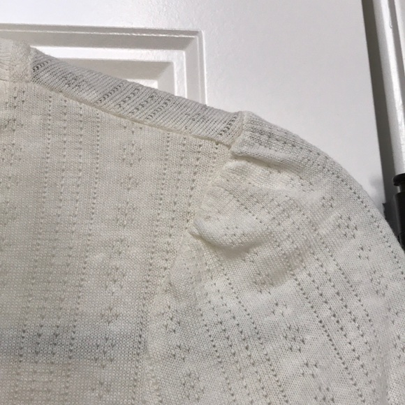 Reformation ivory short sleeve knit top - Picture 3 of 6